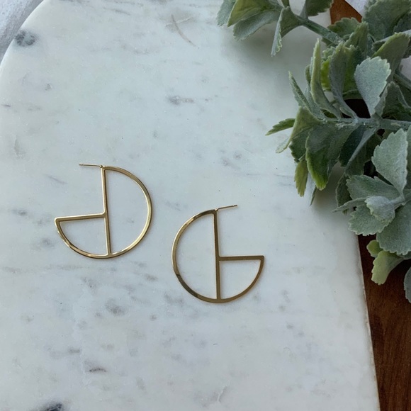 The Bea - Geometric Statement Earrings - Picture 5 of 5